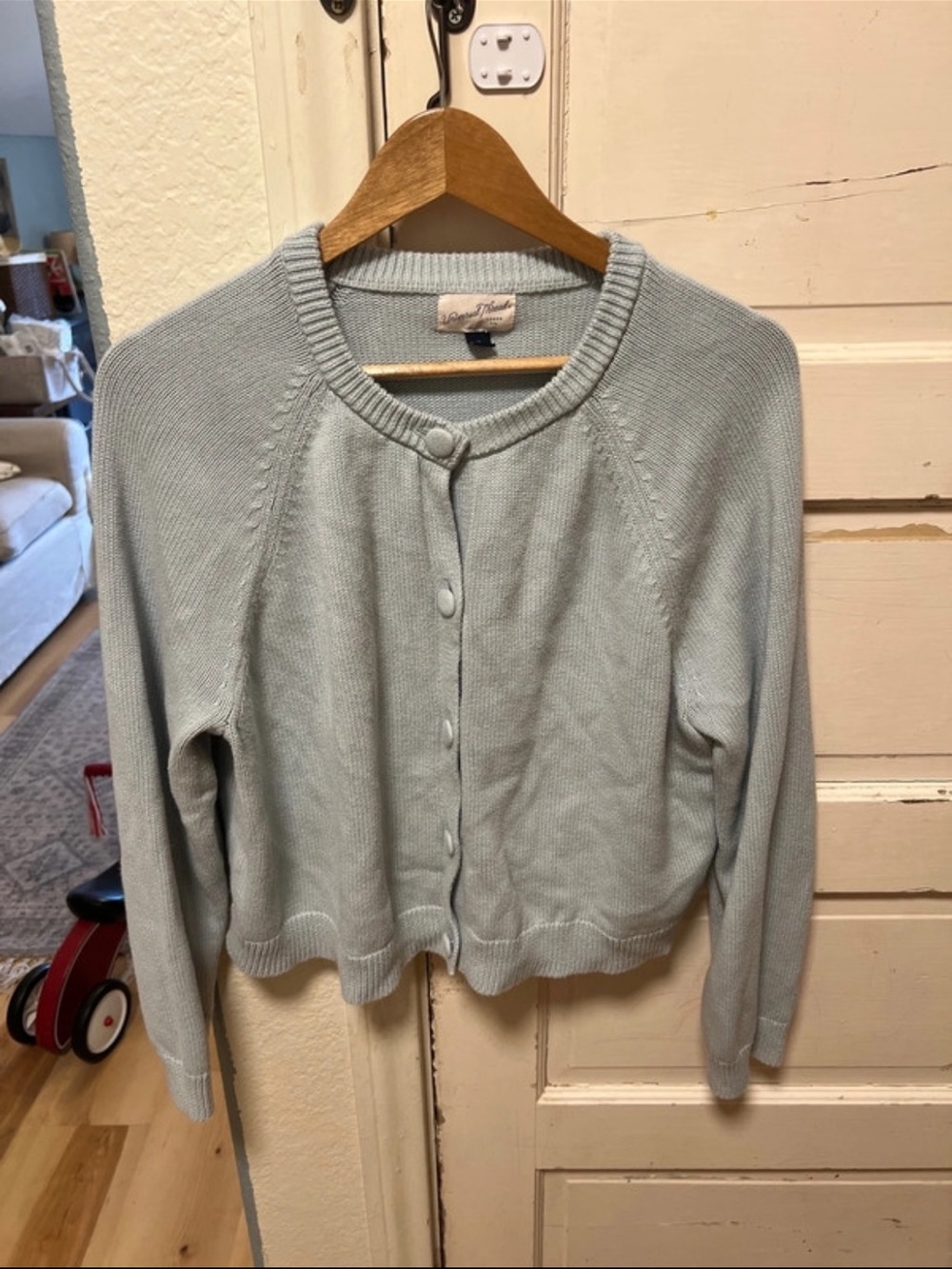Universal Thread Light Blue Women's Button-Front Sweater Cardigan
